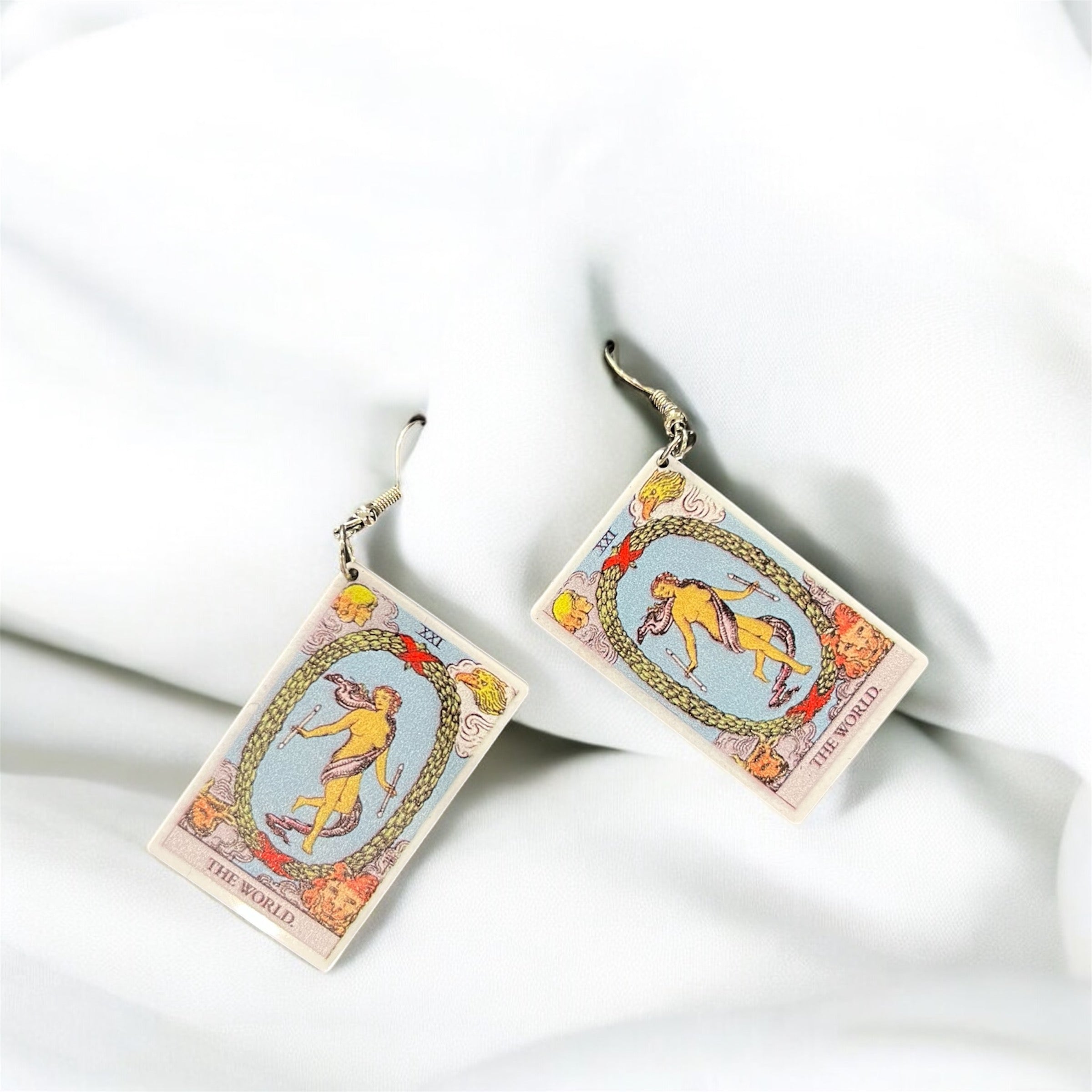 Tarot Card Earrings - The World