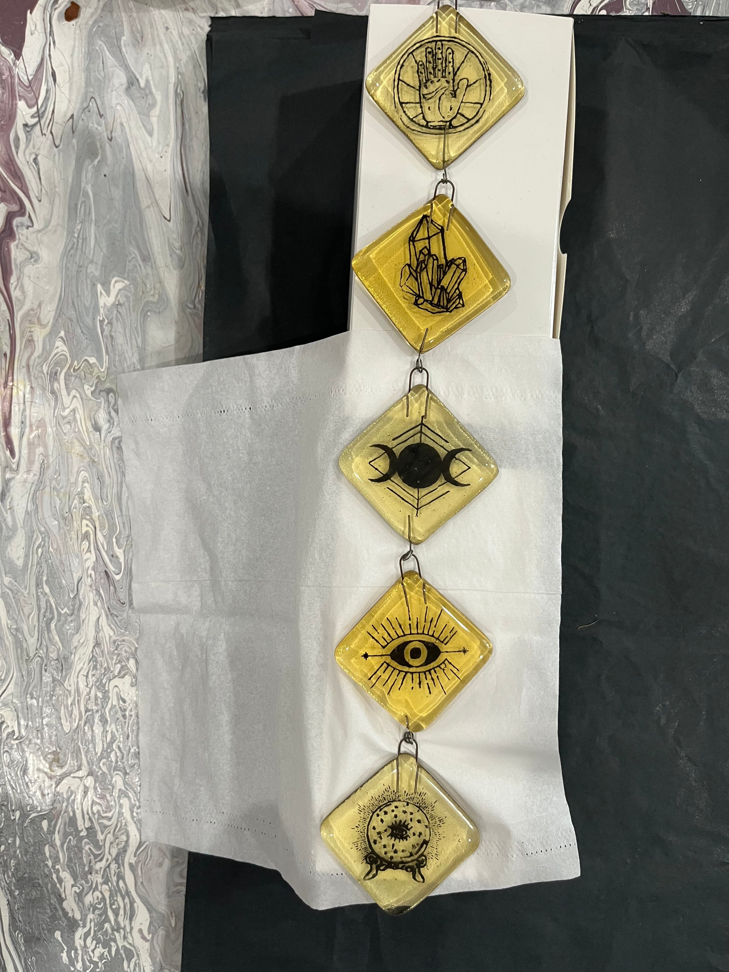 Glass Sun Catcher 5 pc- Witchy