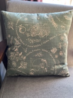 “Cosmic Kitchen Witch” Handmade 16”x16” Filled Pillow
