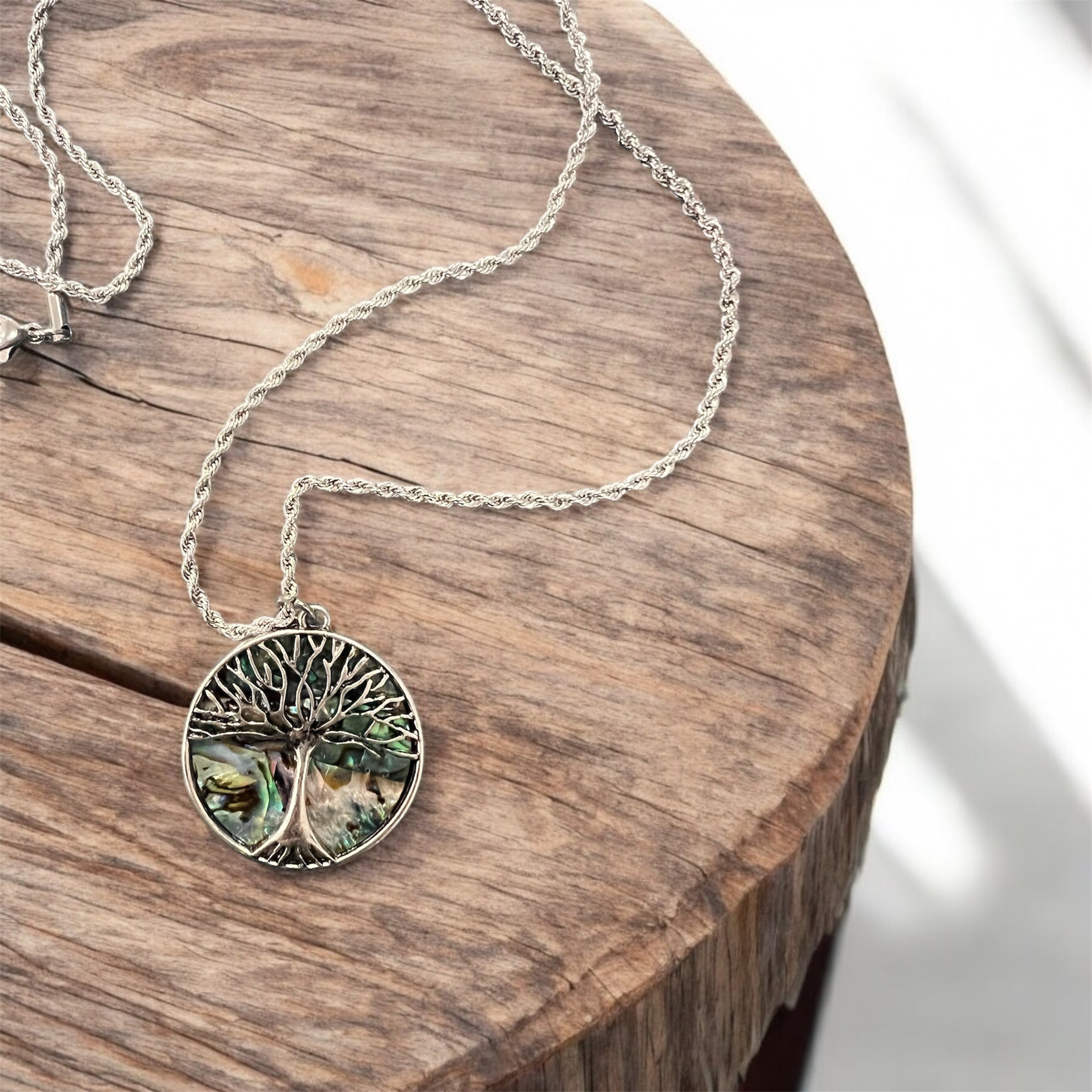 Abalone Tree of Life Necklace