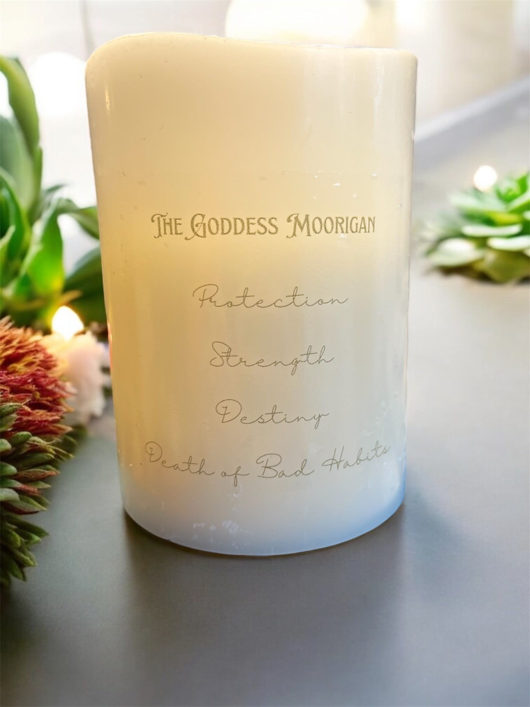 Goddess Flameless Pillar Candles
