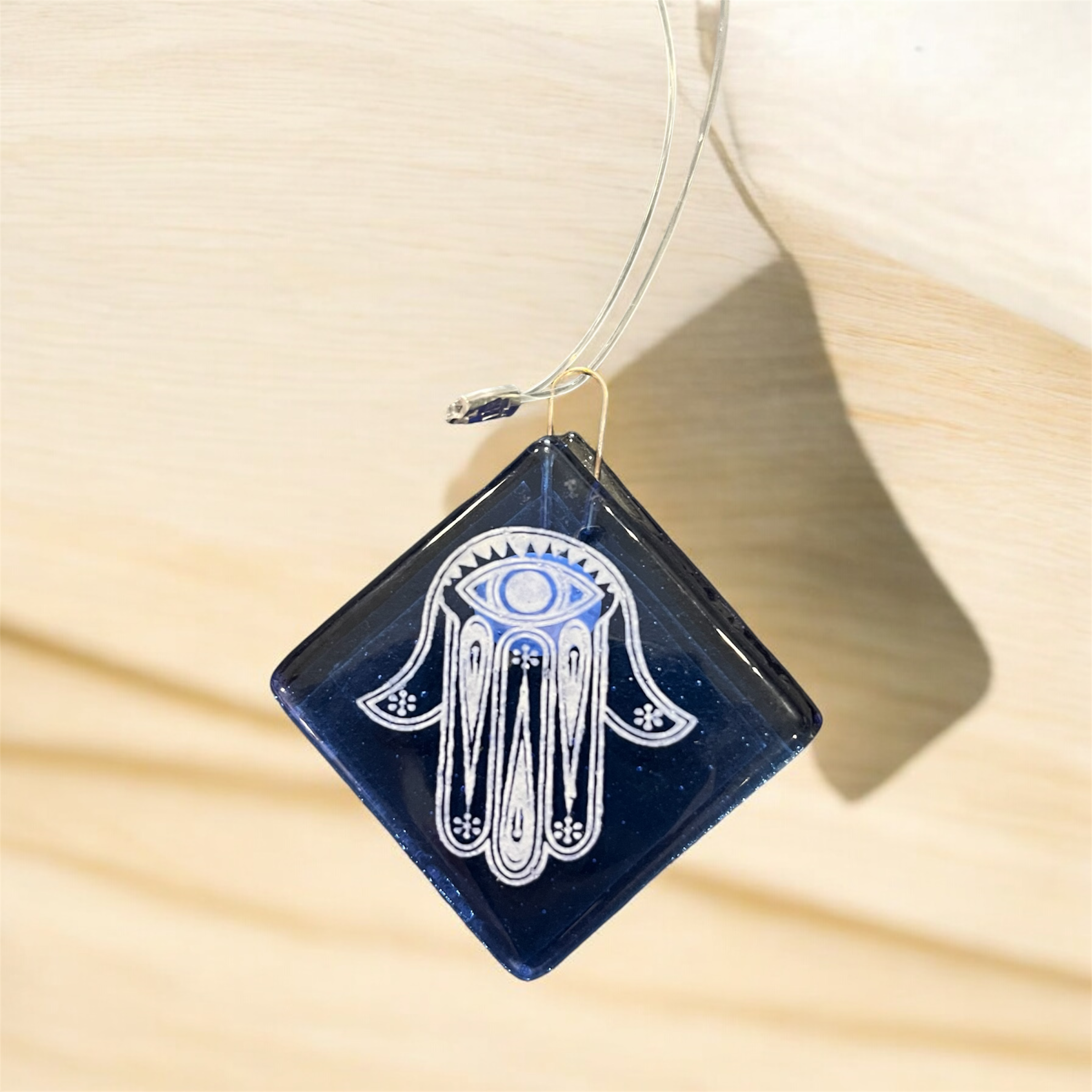 Single Glass Sun Catcher - Hamsa
