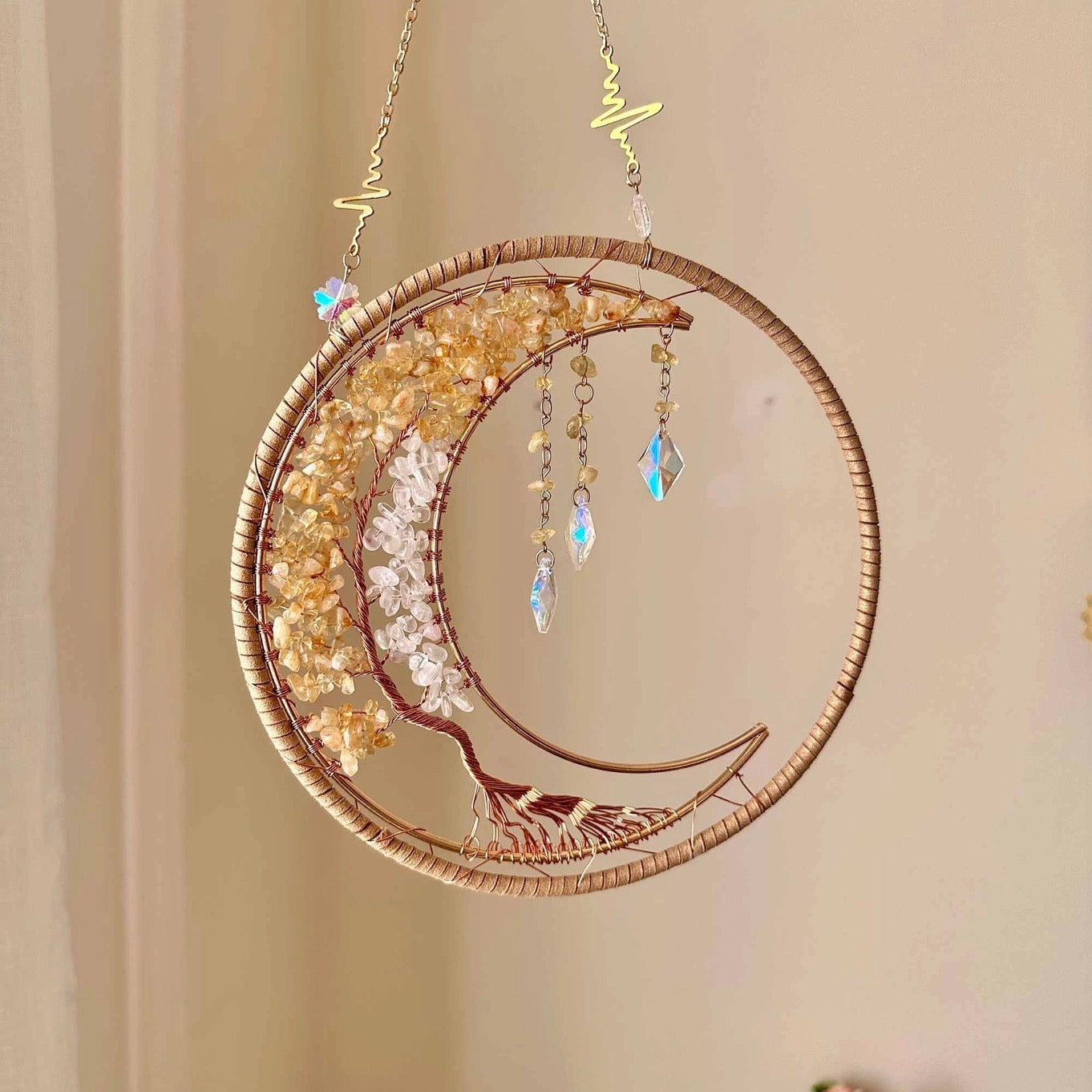 Citrine Tree of Wealth Suncatcher