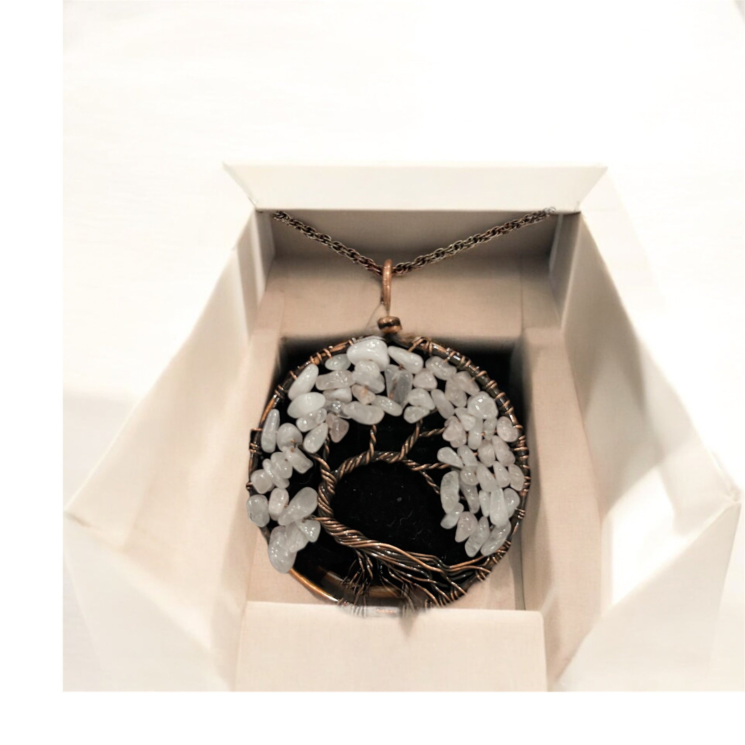 Clear Quartz Tree of Life with Copper Chain