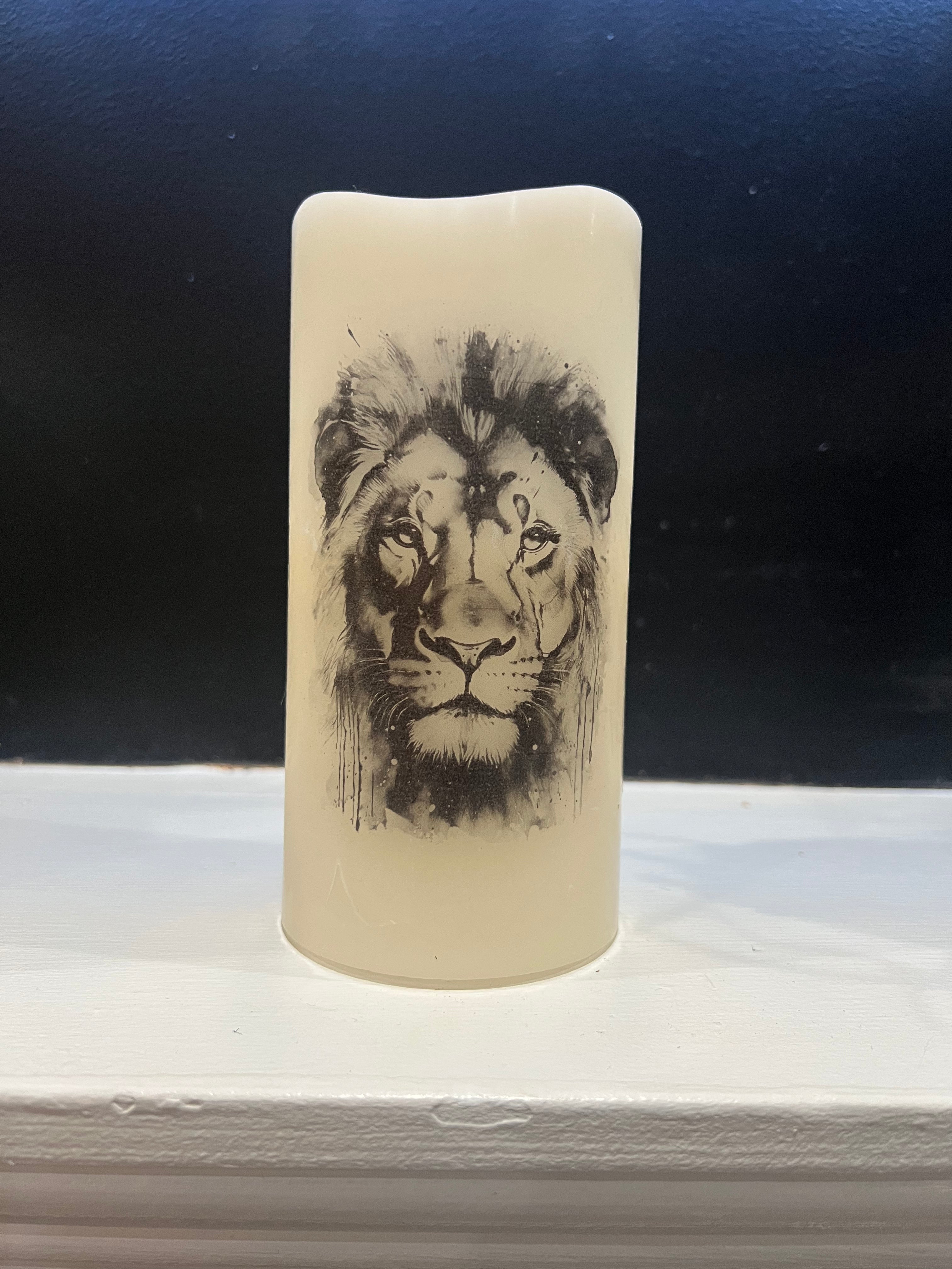 Lion Spirit Animal Electric Candle 6