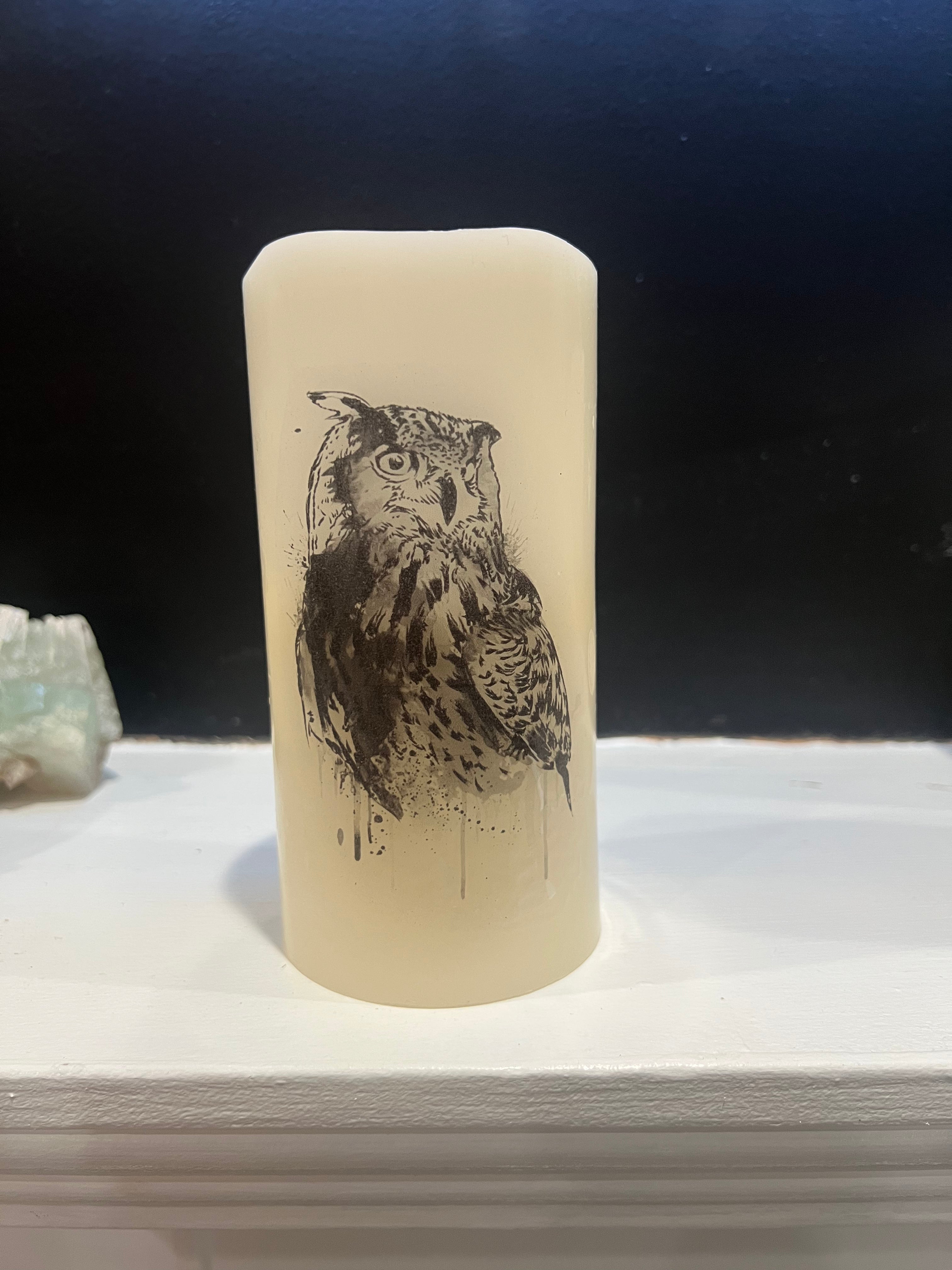 Owl Spirit Animal Electric Candle 6