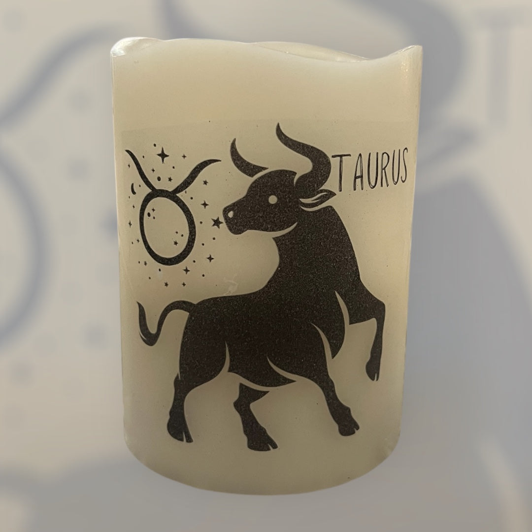 Taurus Battery Candle