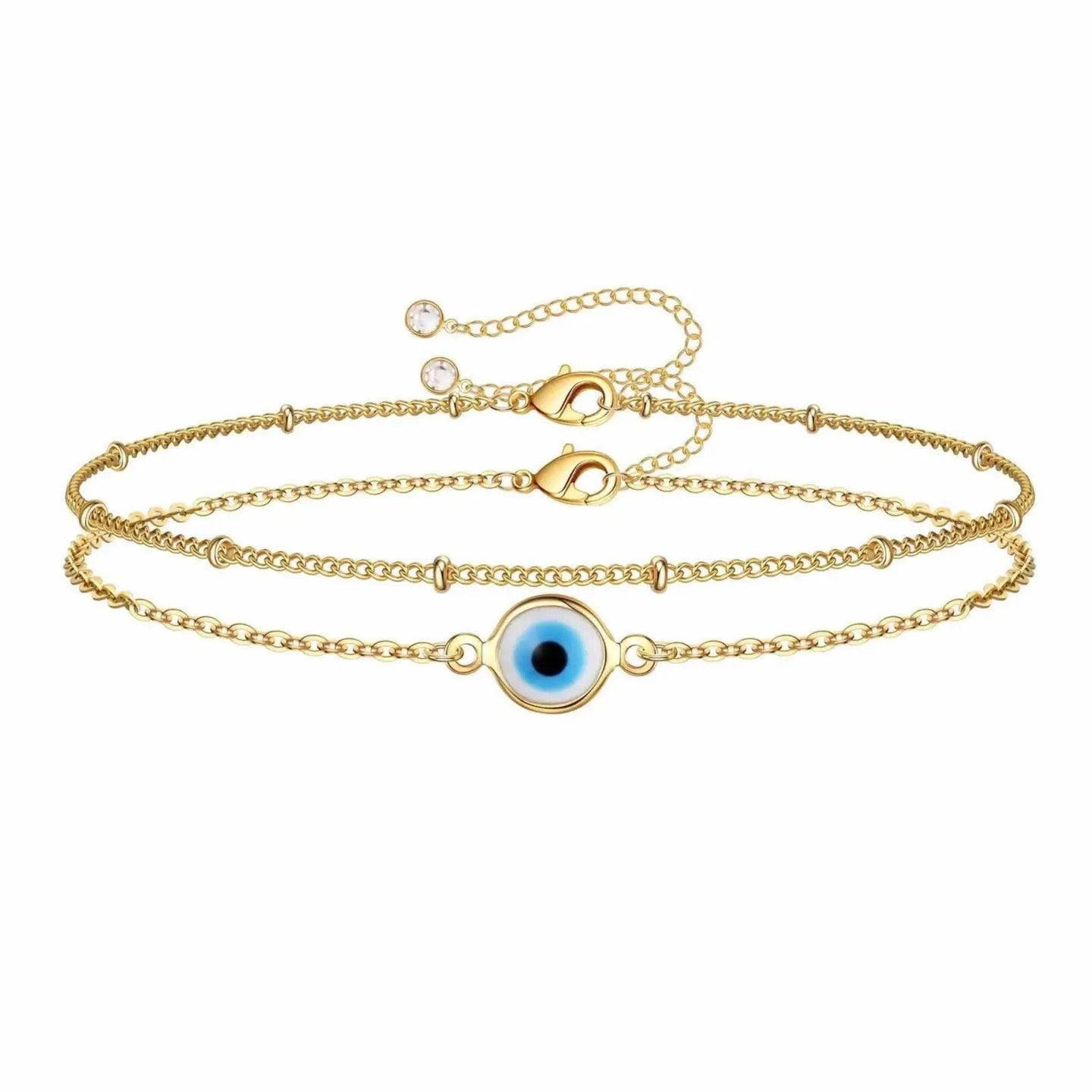 Layered Nazar Gold Plated Bracelet