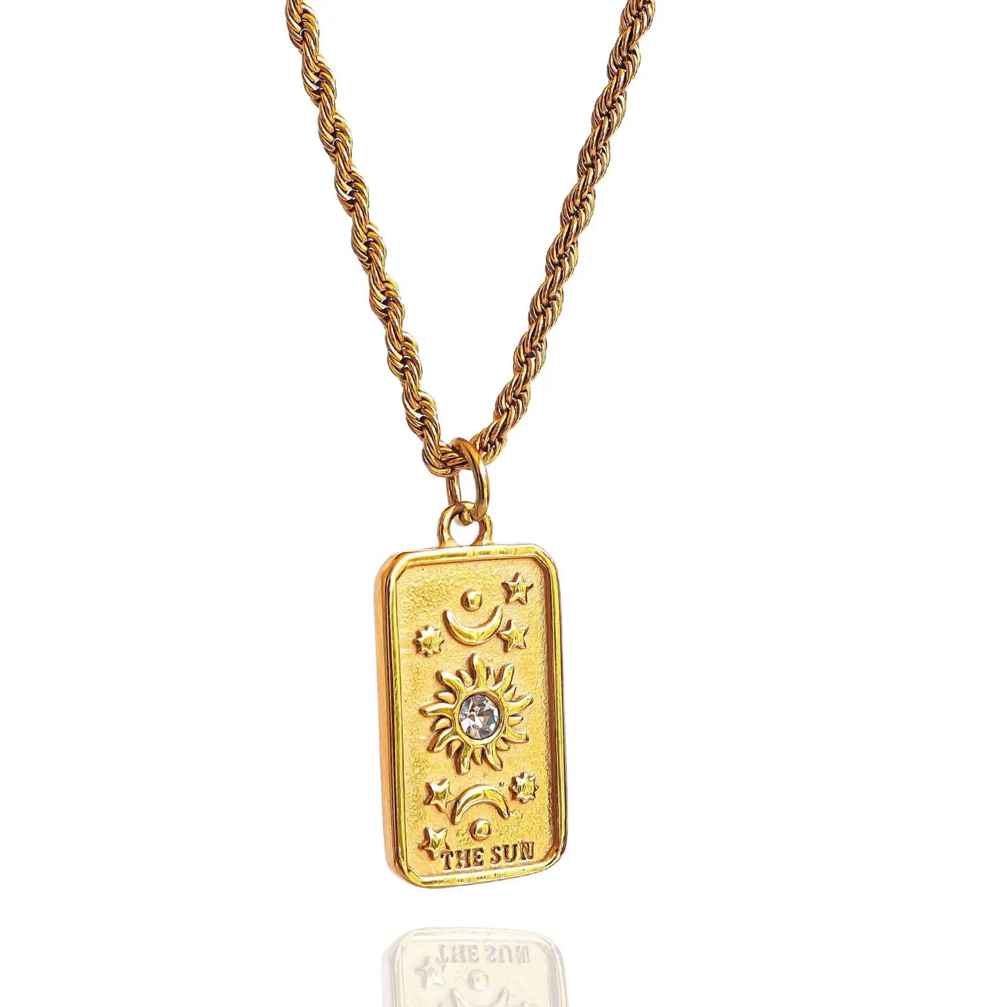 The Sun' Tarot Card Necklace