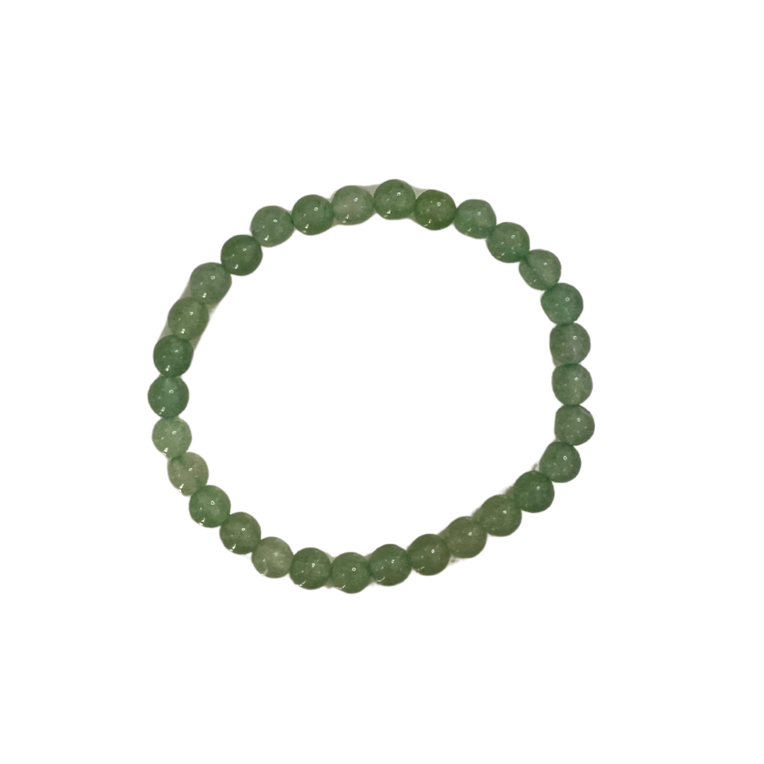 6mm Green Adventurine Beaded Bracelet