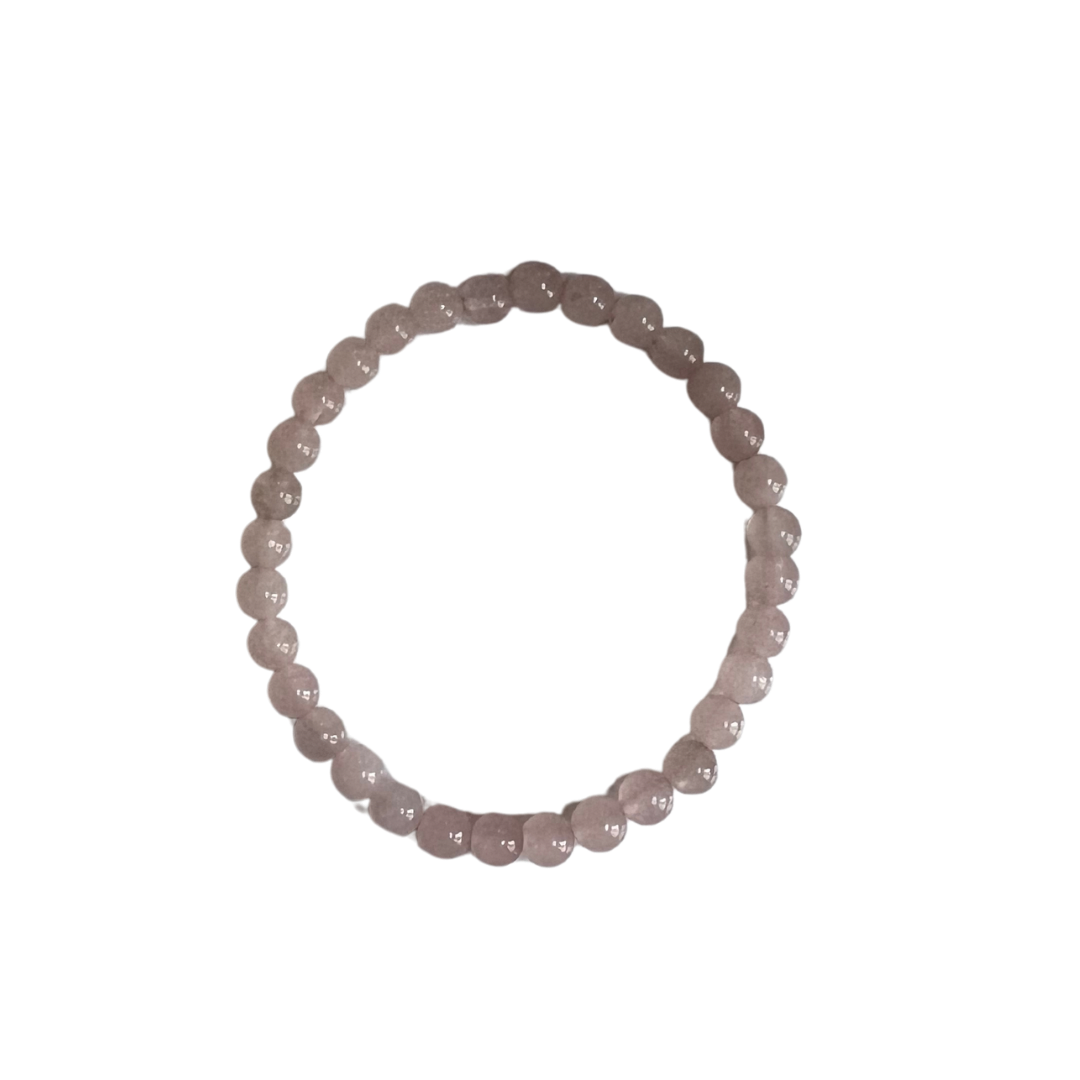 6mm Rose Quartz Beaded Bracelet