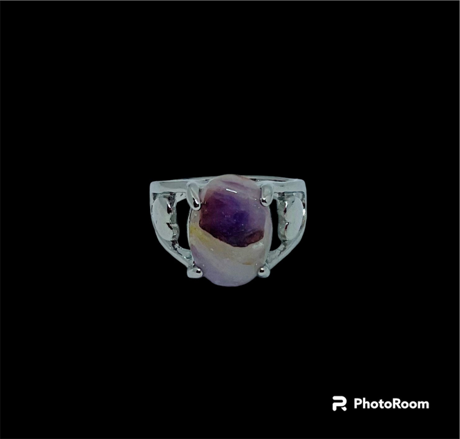 Silver Amethyst Stone Ring