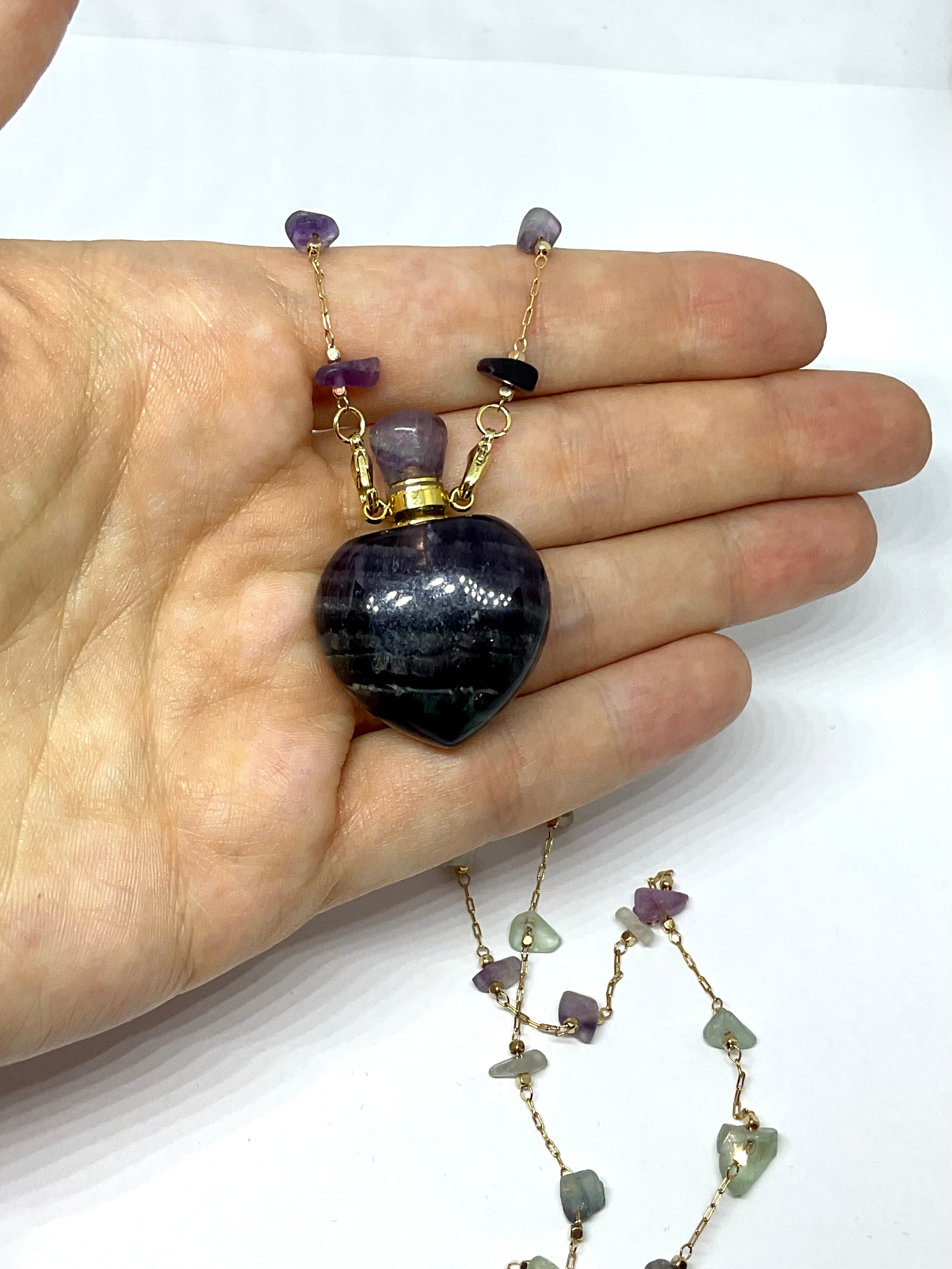 Amethyst Potion Bottle Necklace