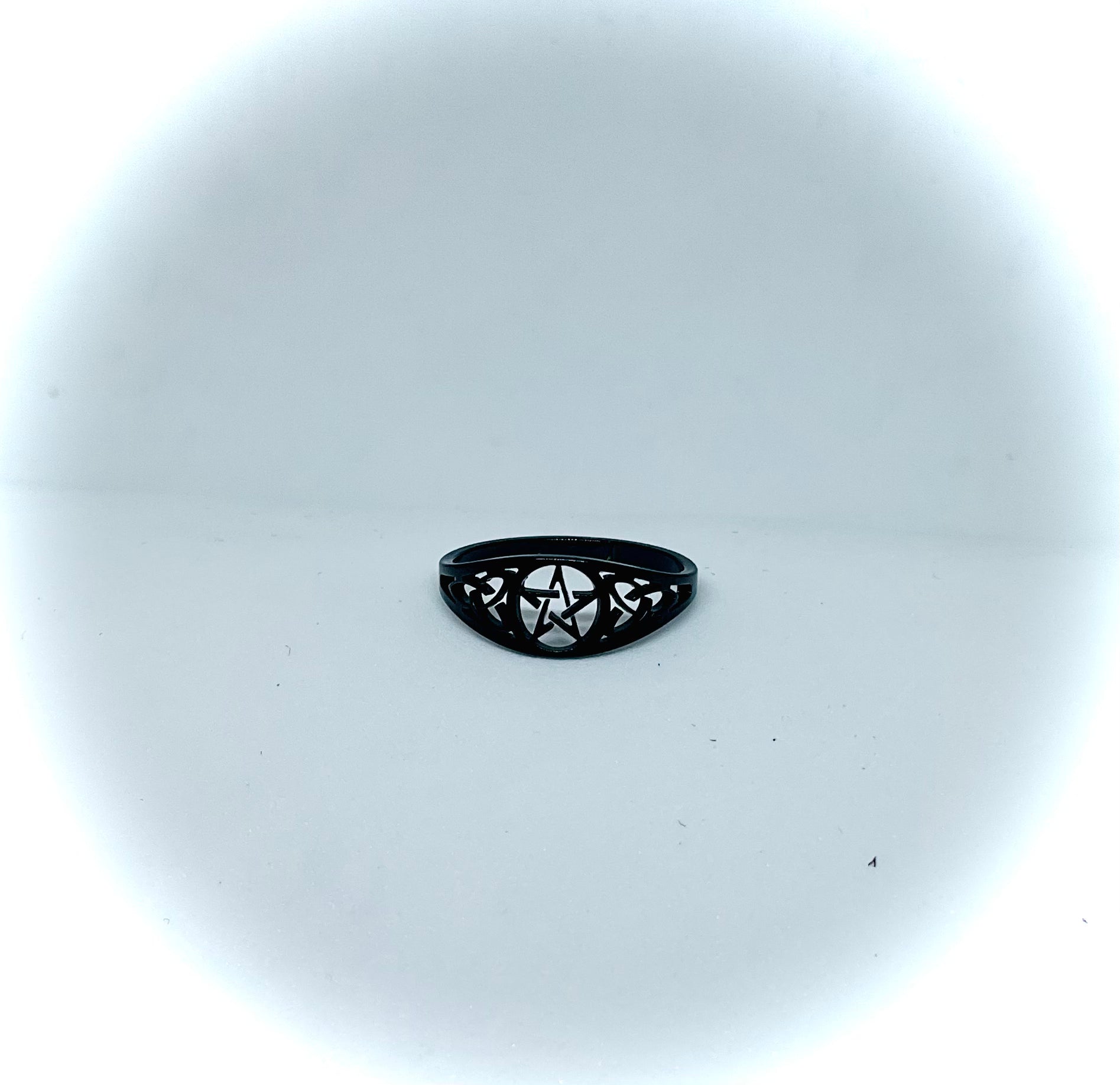 Black Pentagram Trinity Ring