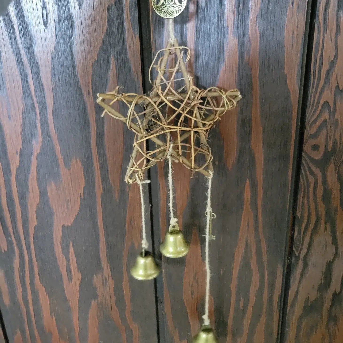 Star Witches Bells Wind Chimes, Protection Bells, Brass Bell