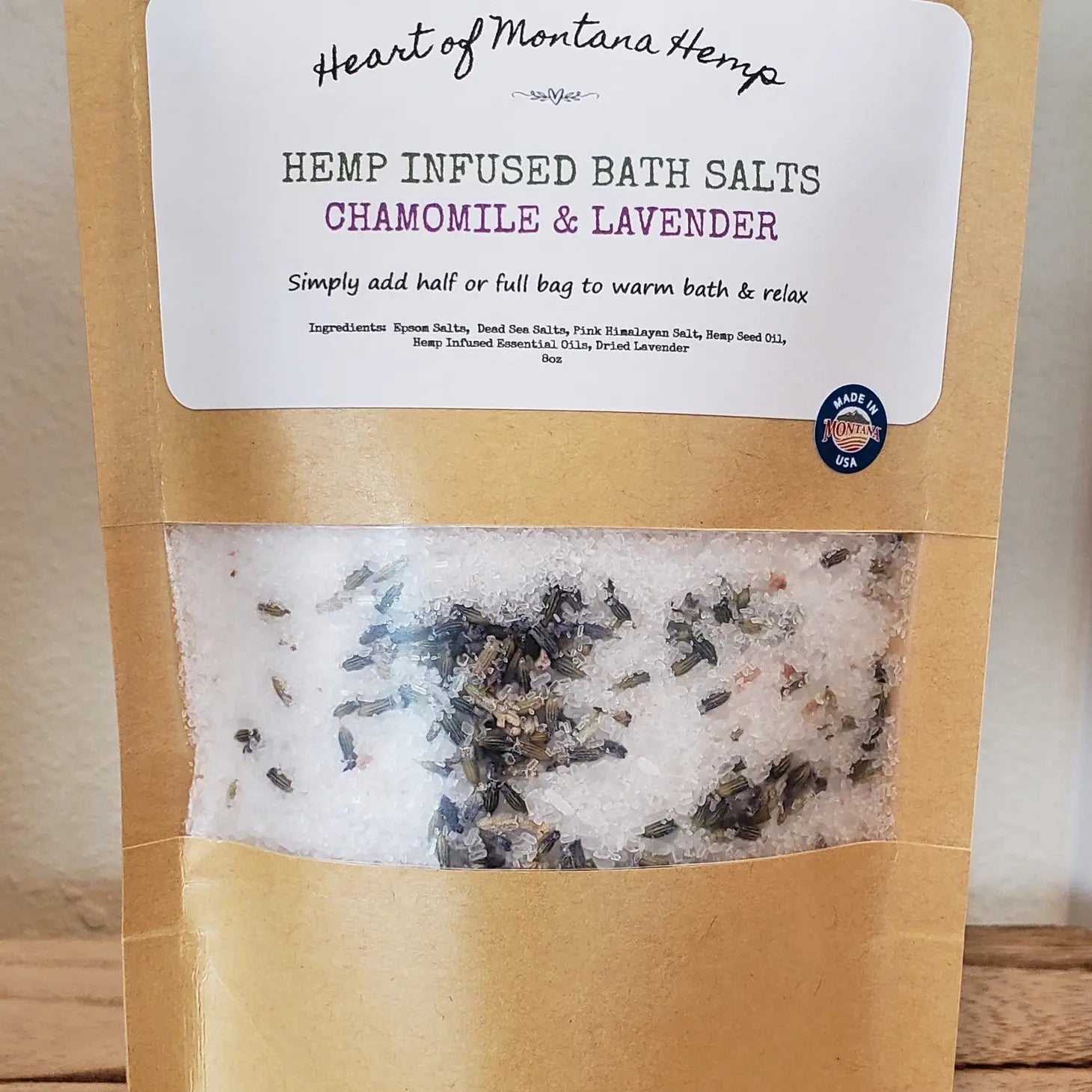 Chamomile Lavender Hemp Infused Bath Salts