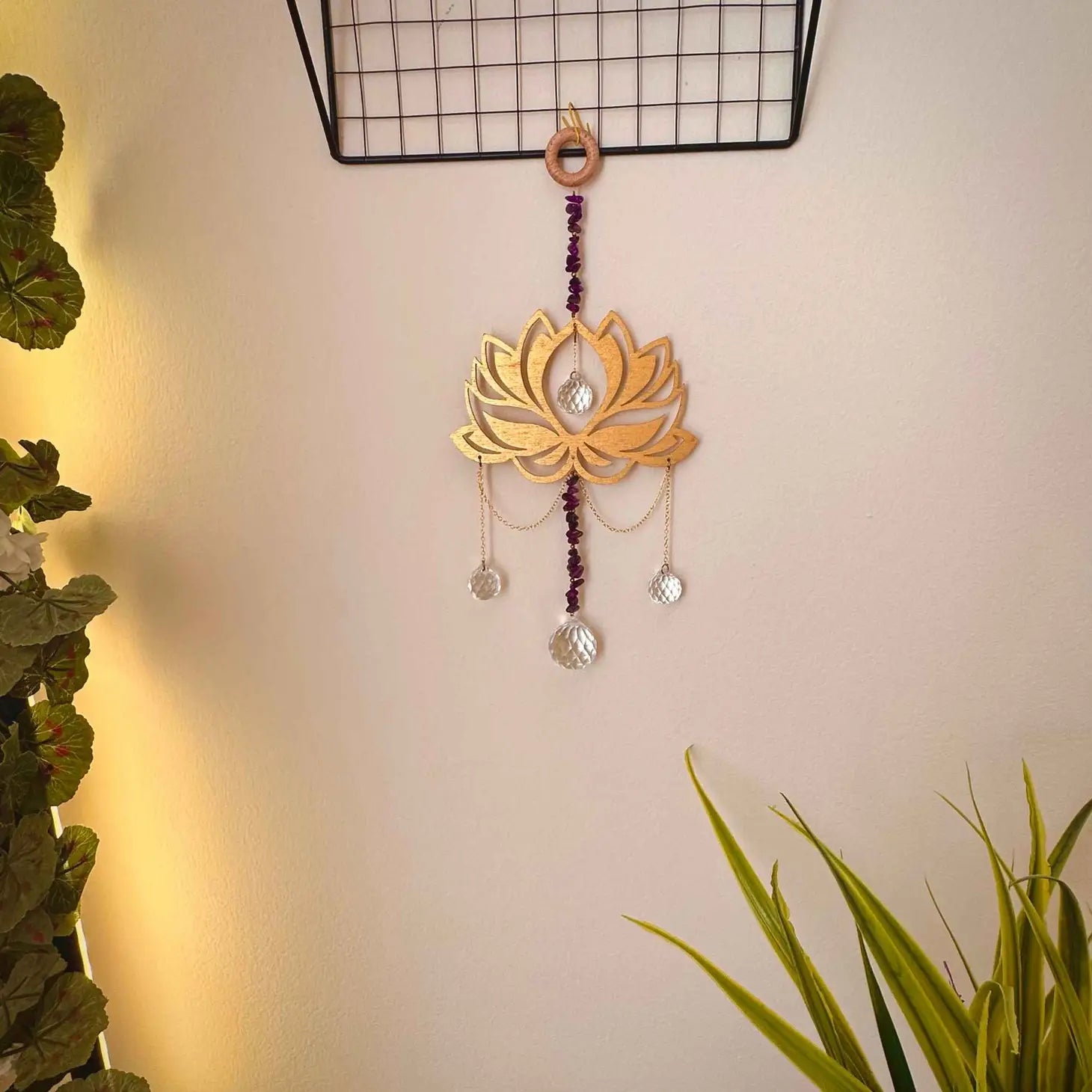 Lotus Wooden Suncatcher